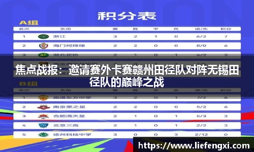 焦点战报：邀请赛外卡赛赣州田径队对阵无锡田径队的巅峰之战